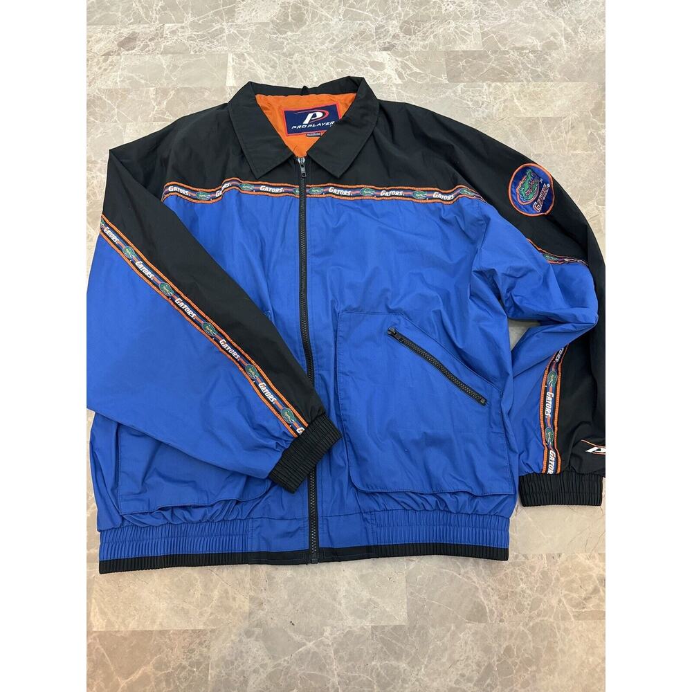 Vintage 90's Pro Player Florida Gators Full Zip Windbreaker Jacket XXL